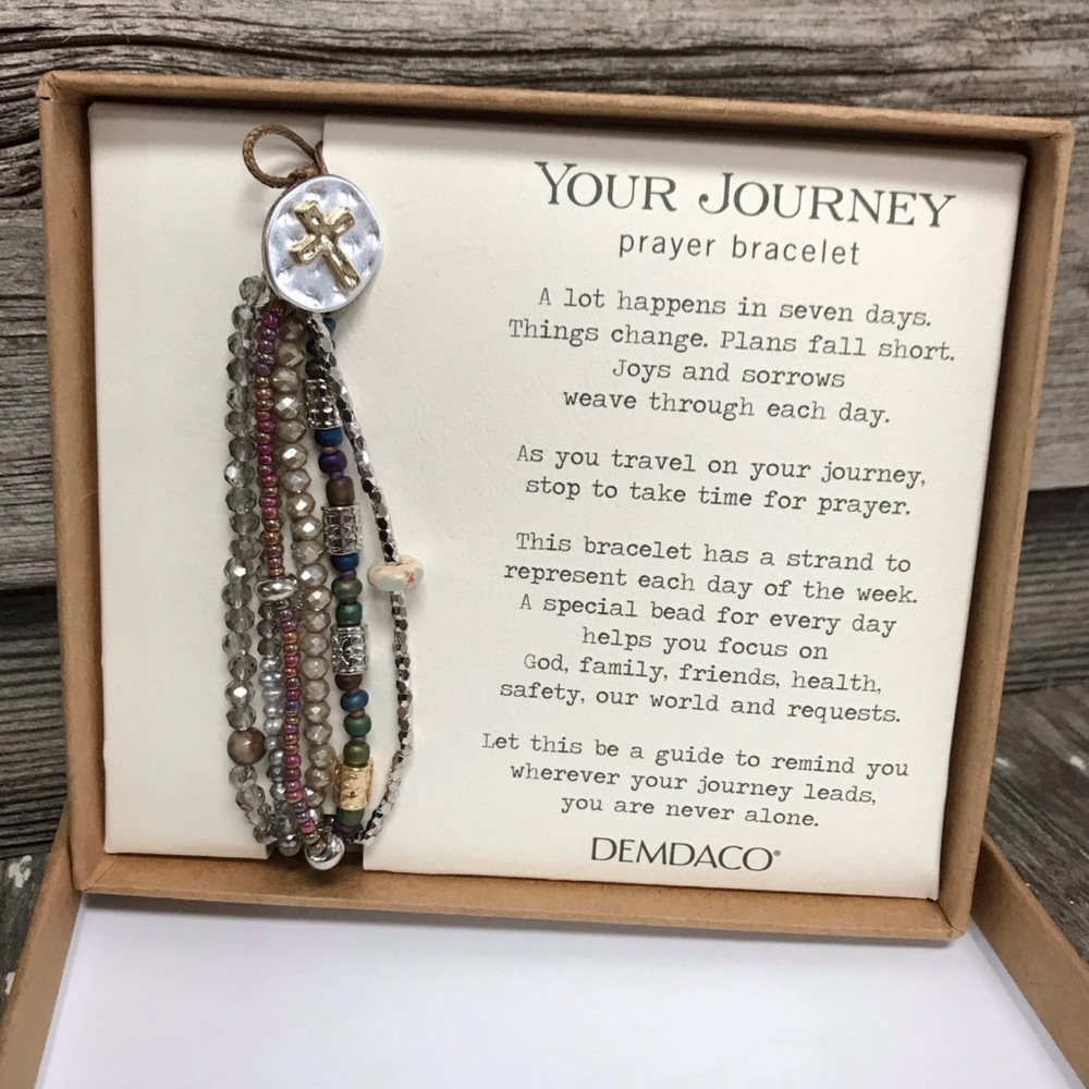 ✅ Demdaco Your Journey Beaded Love Bracelet - Gray- Jewelry